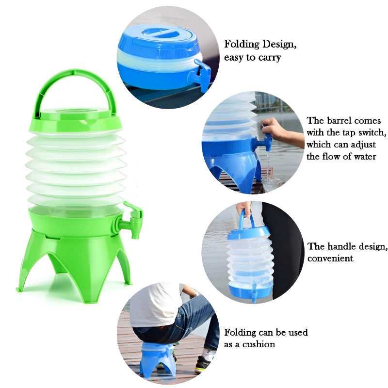 3.5-Liter Mini Portable Manual Foldable Multi-Purpose Beverage Dispenser