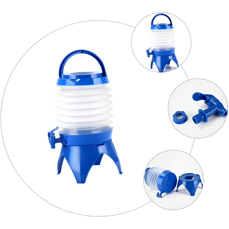 3.5-Liter Mini Portable Manual Foldable Multi-Purpose Beverage Dispenser