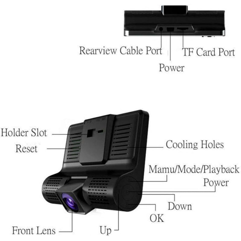 WDR Dashcam 3 Full HD 1080P Video Advanced Car DVR Technology With 170 Degree Wide Angle