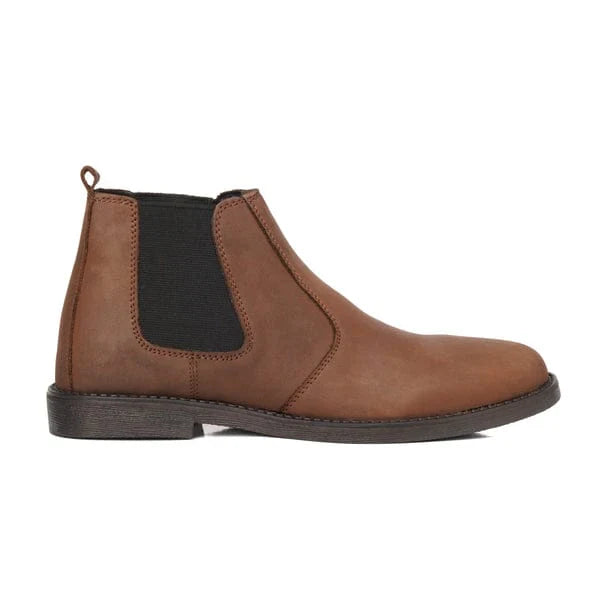 Premium Leather Chelsea Boots for Men – Brown & Black | Comfortable, Durable, Slip-Resistant