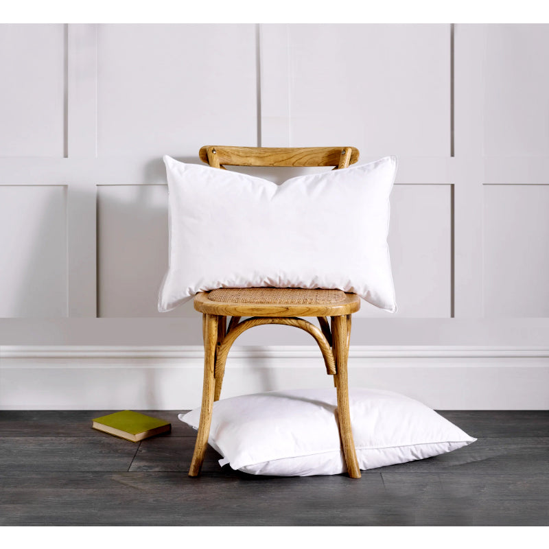 Luxury White Pillow With Imported Printed Cover And Ball Fiber Filling