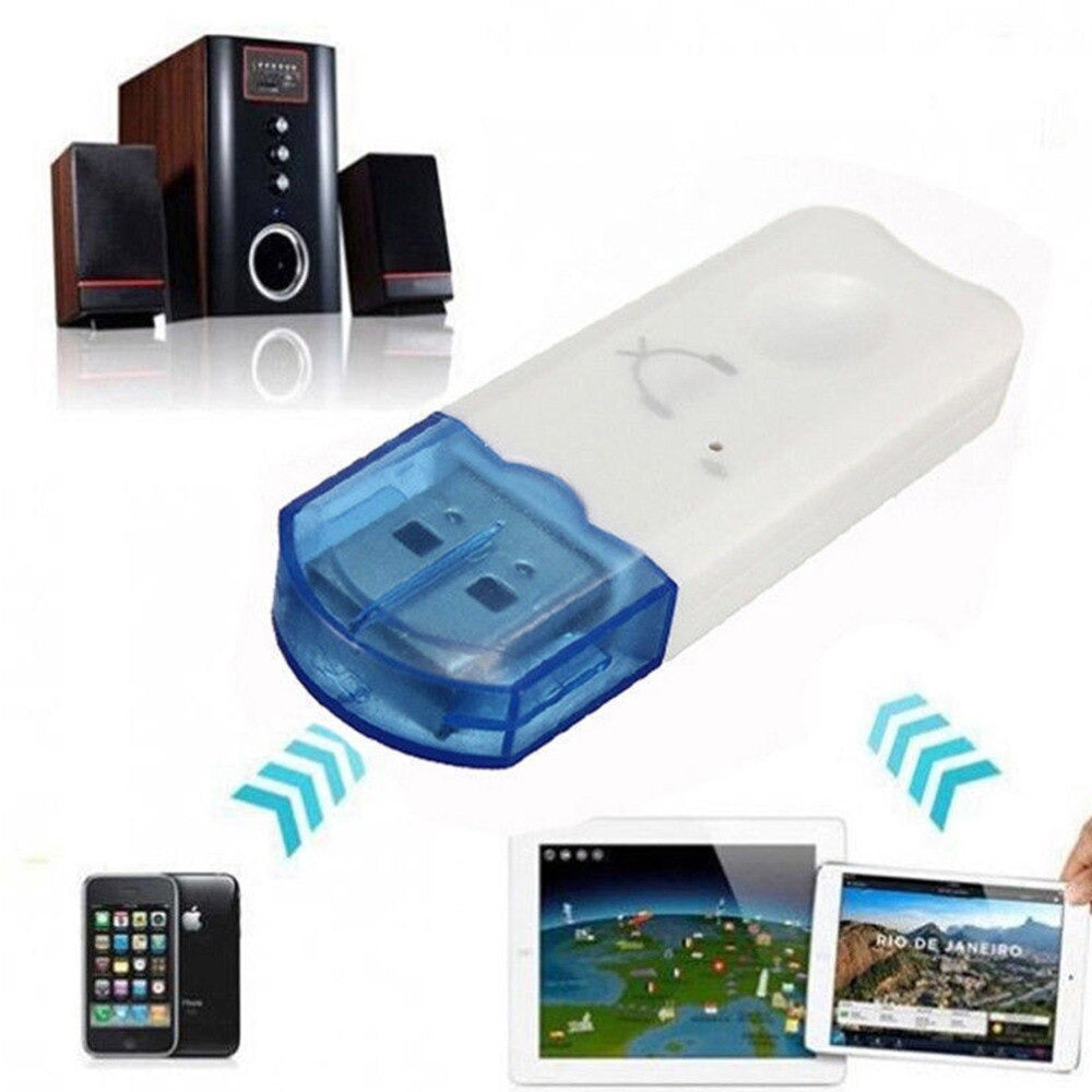 USB Bluetooth 2.1 Receiver Audio Stereo Adapter Wireless Handsfree Dongle Kit