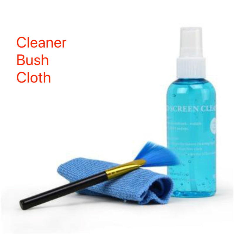 3-in-1 LCD/LED Screen Cleaning Kit – Safe, Non-Alcohol Solution with Microfiber Cloth & Brush for Laptop, Mobile, TV, Camera, and Electronics