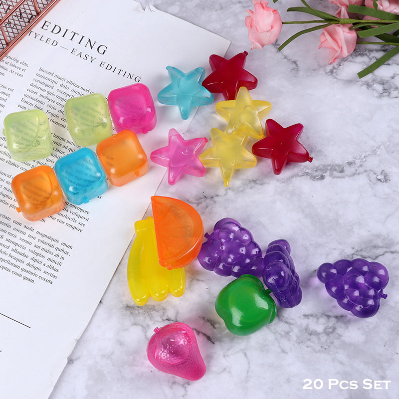 2 Packs Of 10 PCs Reusable Multi-Shaped Silicone Ice Cubes