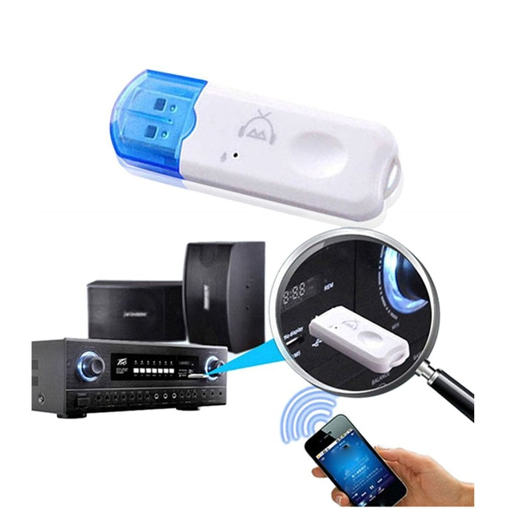 USB Bluetooth 2.1 Receiver Audio Stereo Adapter Wireless Handsfree Dongle Kit