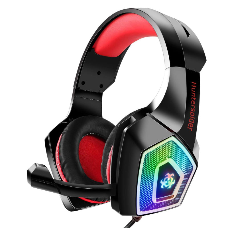 Hunter Spider V1 RGB Gaming Headset – 7.1 Surround Sound, Noise-Cancelling Mic, Deep Bass & RGB Lights